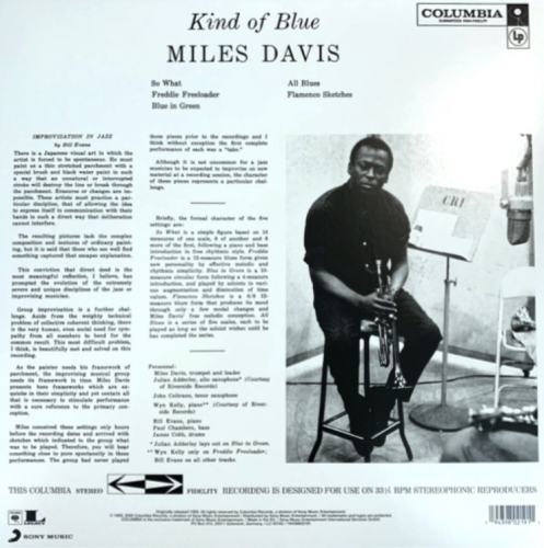 Виниловая пластинка MILES DAVIS - KIND OF BLUE (Limited Edition, Reissue, Clear)