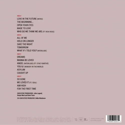 Виниловая пластинка JOHN LEGEND - Love In The Future (Black Vinyl 2LP)