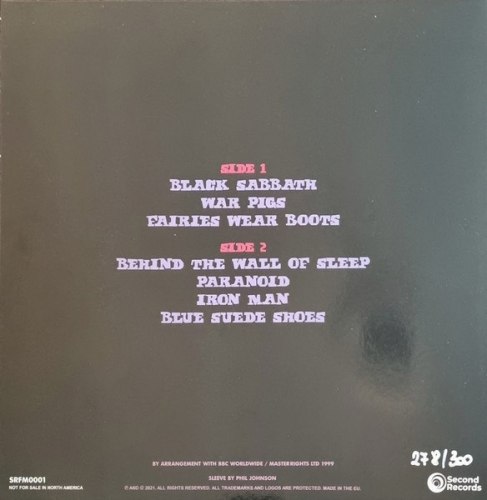 Виниловая пластинка BLACK SABBATH - PARANOIA: BBC SUNDAY SHOW, LONDON 1970 (Lagoon Vinyl)