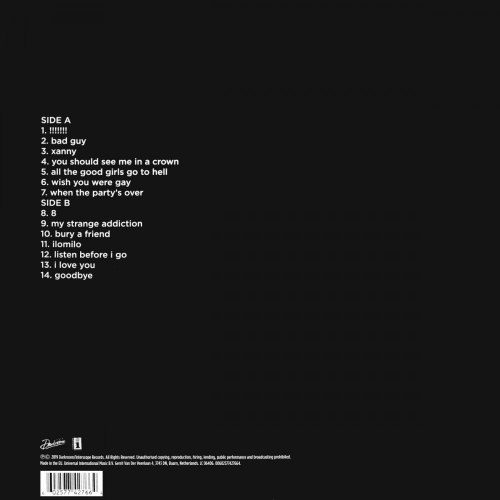 Виниловая пластинка BILLIE EILISH - WHEN WE ALL FALL ASLEEP, WHERE DO WE GO? (COLOURED)