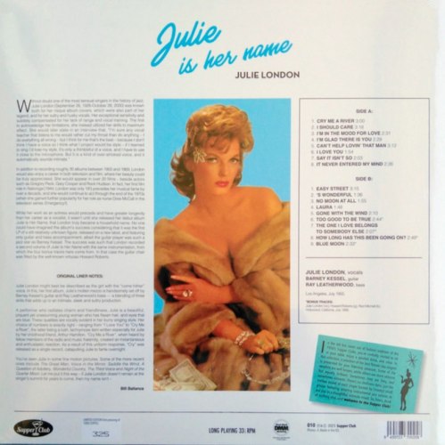 Виниловая пластинка Julie London - Julie Is Her Name