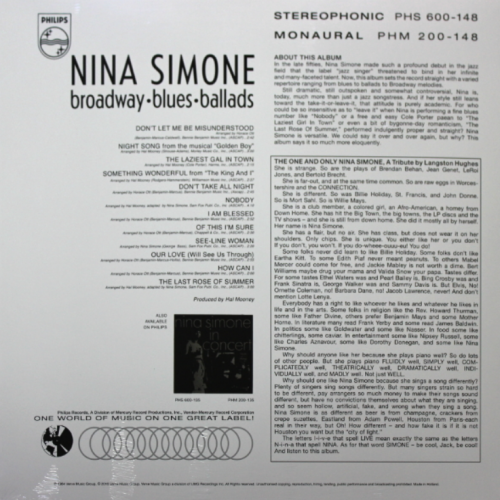 Виниловая пластинка Nina Simone - Broadway, Blues, Ballads
