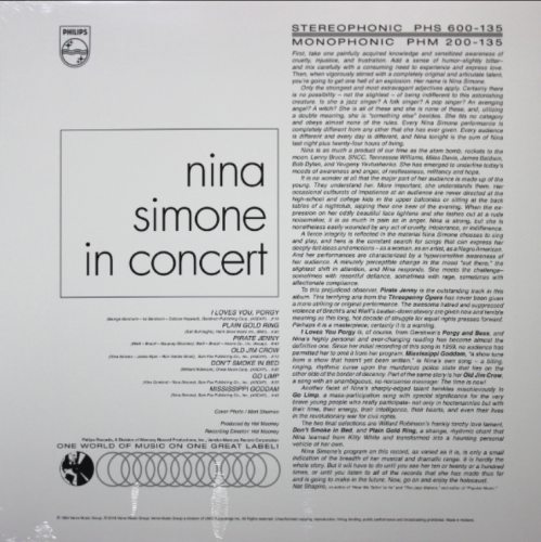 Виниловая пластинка Nina Simone - In Concert