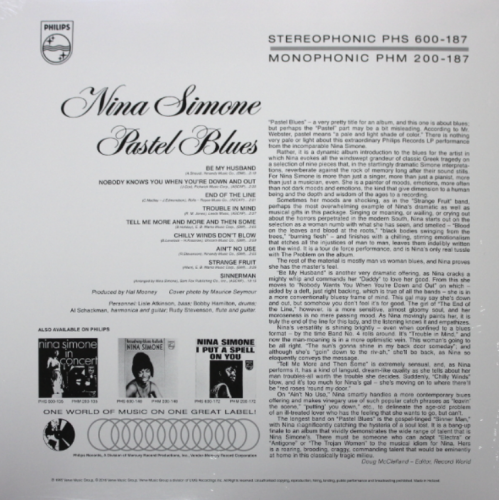 Виниловая пластинка Nina Simone - Pastel Blues