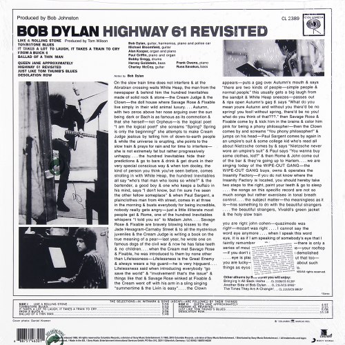 Виниловая пластинка BOB DYLAN-HIGHWAY 61 REVISITED (180 GR)