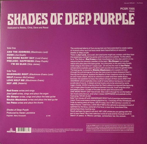 Виниловая пластинка DEEP PURPLE - SHADES OF DEEP PURPLE (180 GR)