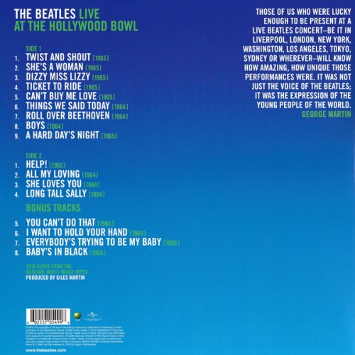 Виниловая пластинка BEATLES - LIVE AT THE HOLLYWOOD BOWL