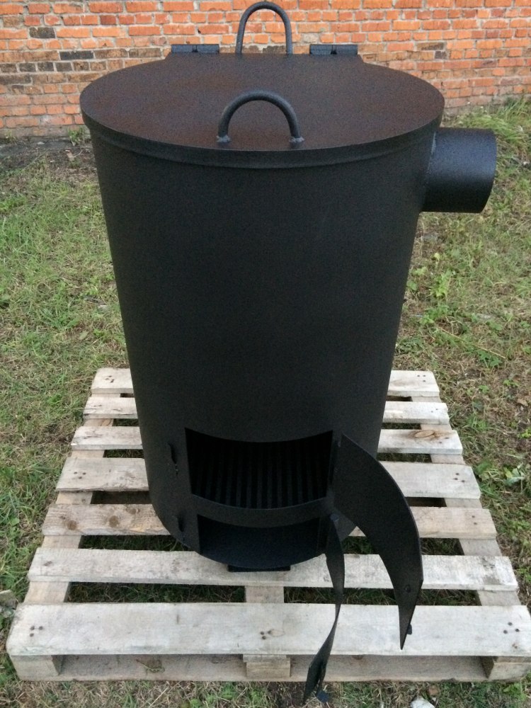 Большая печь бочка для сжигания садового мусора Смуглянка 300  в .