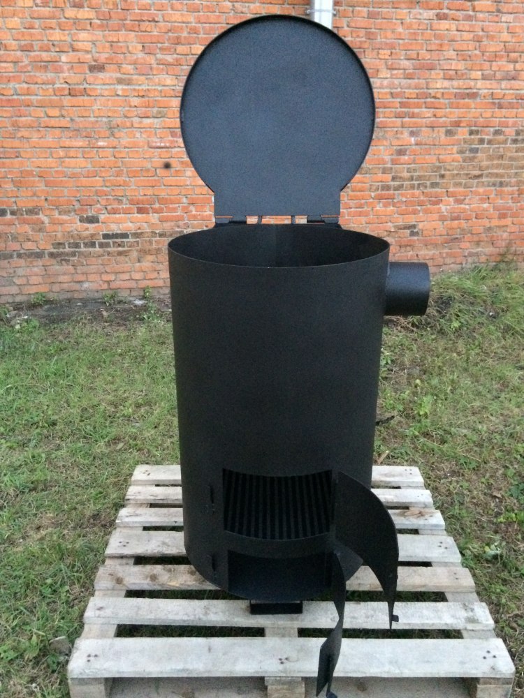 Большая печь бочка для сжигания садового мусора Смуглянка 300  в .