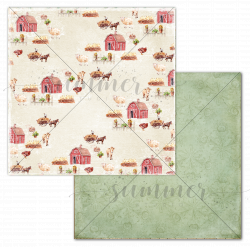 Набор двусторонней бумаги 11шт, 30,5*30,5см, 190гр Summer Studio Farmhouse
