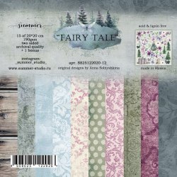 Набор двусторонней бумаги "Fairy tale" 20*20см, 190гр, Summer Studio Fairy Tale