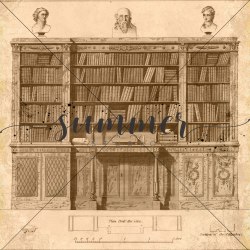 Фоновый набор двусторонней бумаги "Vintage Library" 190гр, 20*20см, 15 листов +1 бонусный фон, Summer Studio