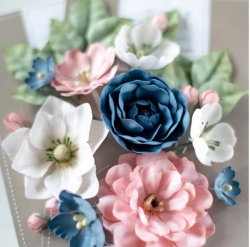 Набор цветов «Романс» сине-розовый Pastel Flowers