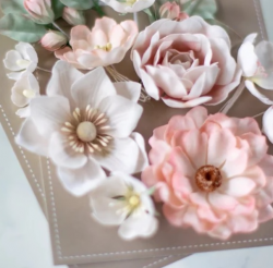 Набор цветов «Романс» бежево-розовый Pastel Flowers