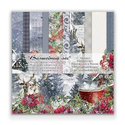 Набор бумаги "Волшебный лес" 20х20 см, односторонняя TMScrapbookDesigns