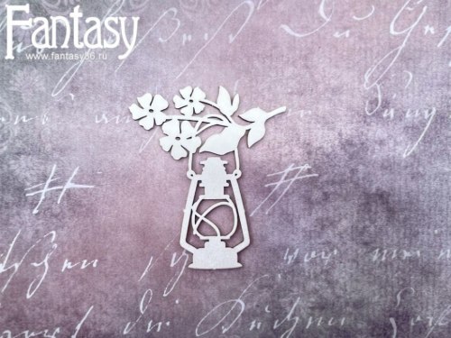 Чипборд Fantasy "Фонарь с цветами" размер 5,3*8,1 см Fantasy