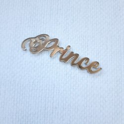 Надпись из зеркального пластика "Prince", Лавандовый комод