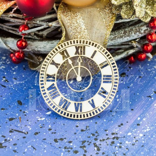 Чипборд "Новогодние часы", Лавандовый комод