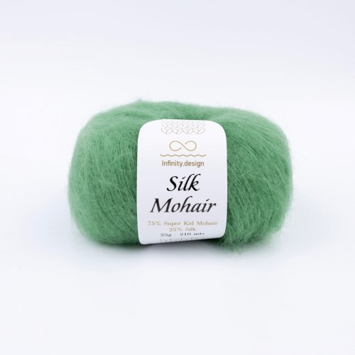 Пряжа Инфинити Силк Мохер (Infinity Silk Mohair) 8244 зеленая трава