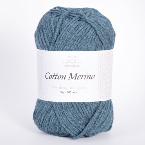 Пряжа Инфинити Коттон Мерино (Infinity Cotton Merino) 6862 глубокие воды