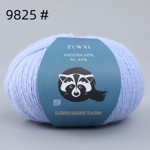 Пряжа Ангора 60 в моточках номер 9825 небесный