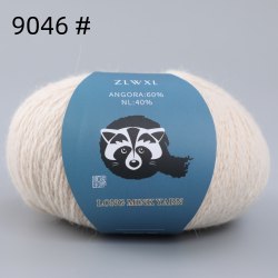 Пряжа Ангора 60 в моточках номер 9046 айвори