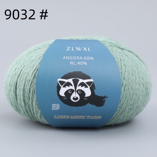 Пряжа Ангора 60 в моточках номер 9032 шалфей