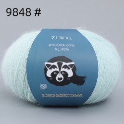 Пряжа Ангора 60 в моточках номер 9848 мята