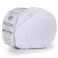 Пряжа Газзал Бейби Коттон XL (Gazzal Baby Cotton XL) 3432 белоснежный