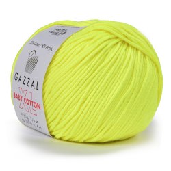 Пряжа Газзал Бейби Коттон XL (Gazzal Baby Cotton XL) 3462 жёлтый неон