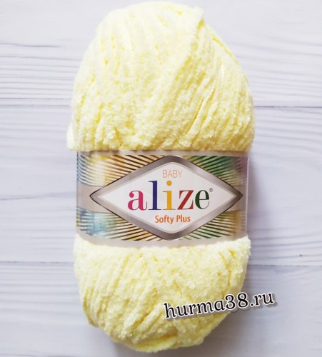 Пряжа Ализе Софти Плюс (Alize Softy Plus) 13 светлый лимон