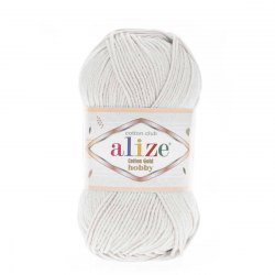 Пряжа Ализе Коттон Голд Хобби (Alize Cotton Gold Hobby) 533 пастельно-серый