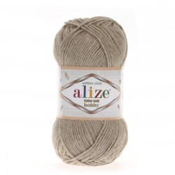 Пряжа Ализе Коттон Голд Хобби (Alize Cotton Gold Hobby) 152 бежевый меланж