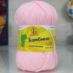 Пряжа Камтекс Бамбино Бэйби цвет 055 светло-розовый