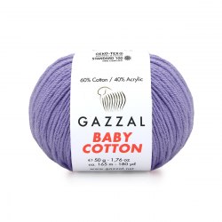 Пряжа Газзал Бейби Коттон (Gazzal Baby Cotton) 3420 лаванда