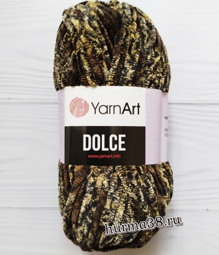 Пряжа Ярнарт Дольче (YarnArt Dolce) 807 тёмно-коричневый принт