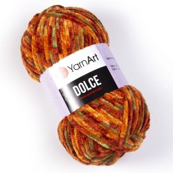 Пряжа Ярнарт Дольче (YarnArt Dolce) 810 оранжевый принт