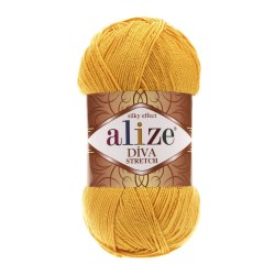 Пряжа Ализе Дива Стрейч (Alize Diva Stretch) цвет 488 горчичный