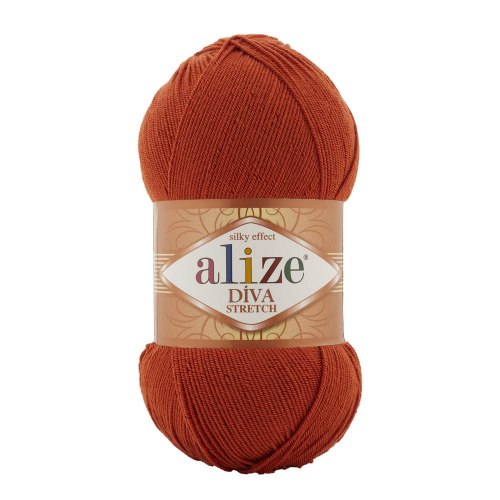 Пряжа Ализе Дива Стрейч (Alize Diva Stretch) цвет 36 терракот