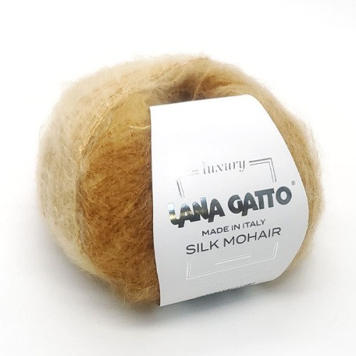 Пряжа Лана Гатто Силк Мохер (Lana Gatto Silk Mohair) 9557 горчичный градиент