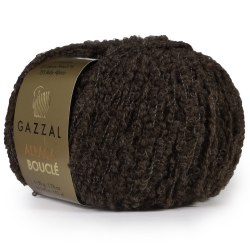 Пряжа Газзал Альпака Букле (Gazzal Alpaca Boucle) 127 коричневый