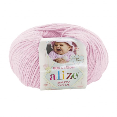 Пряжа Ализе Бейби Вул (Alize Baby Wool) 185 светло-розовый
