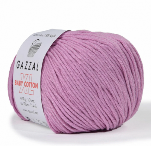 Пряжа Газзал Бейби Коттон XL (Gazzal Baby Cotton XL) 3422 сирень