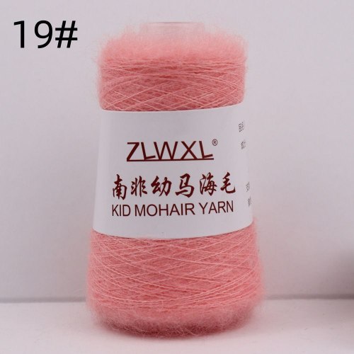Пряжа Кид Мохер (Kid Mohair Yarn) цвет 19 розовый персик