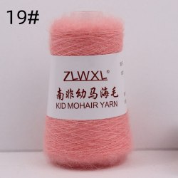 Пряжа Кид Мохер (Kid Mohair Yarn) цвет 19 розовый персик