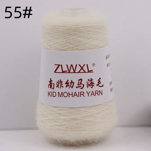Пряжа Кид Мохер (Kid Mohair Yarn) цвет 55 сливочный