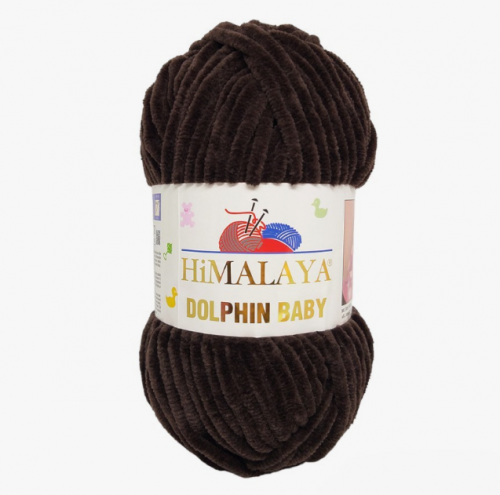 Пряжа Гималая Долфин Беби (Himalaya Dolphin Baby) 80394 тёмно-коричневый