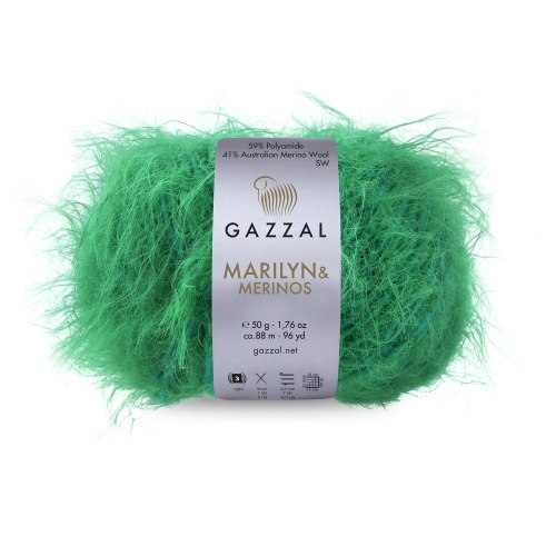 Пряжа Газзал Мэрилин & Мерино (Gazzal Marilyn & Merinos) 8258 индийский изумруд