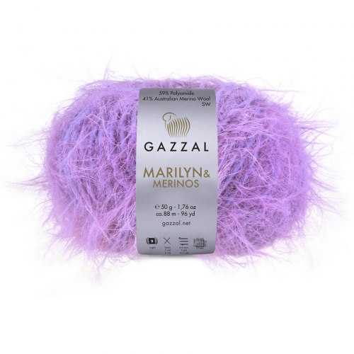 Пряжа Газзал Мэрилин & Мерино (Gazzal Marilyn & Merinos) 8257 фиалковый фреш