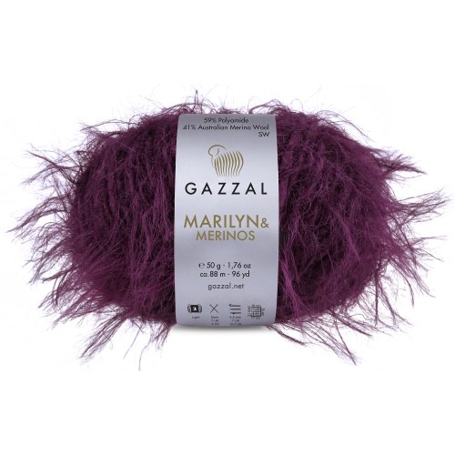 Пряжа Газзал Мэрилин & Мерино (Gazzal Marilyn & Merinos) 8268 бакпажан